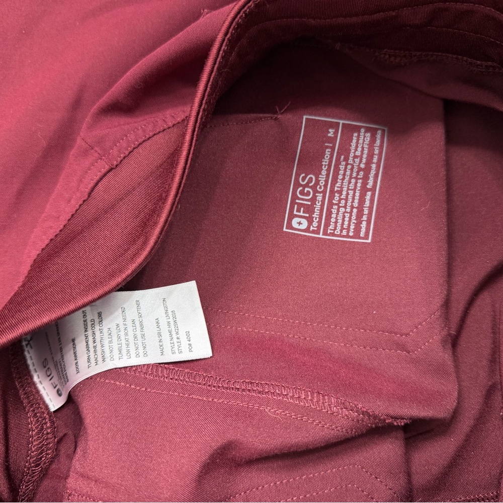 Figs Women's Pants in Burgundy